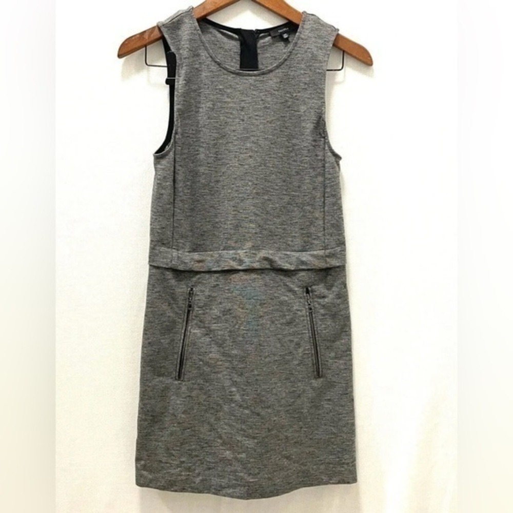 Aritzia Talula Women's Heather Gray Sleeveless Stretch A-line Dress